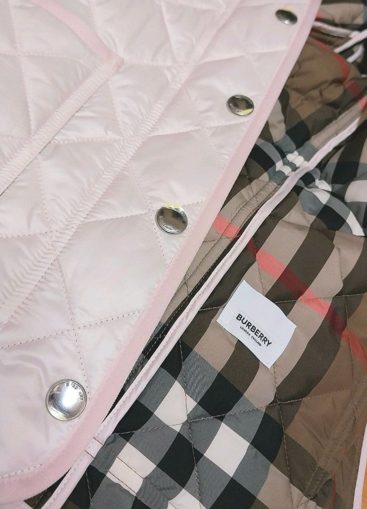 버버리 Dalry 퀼팅 자켓 연핑크--5