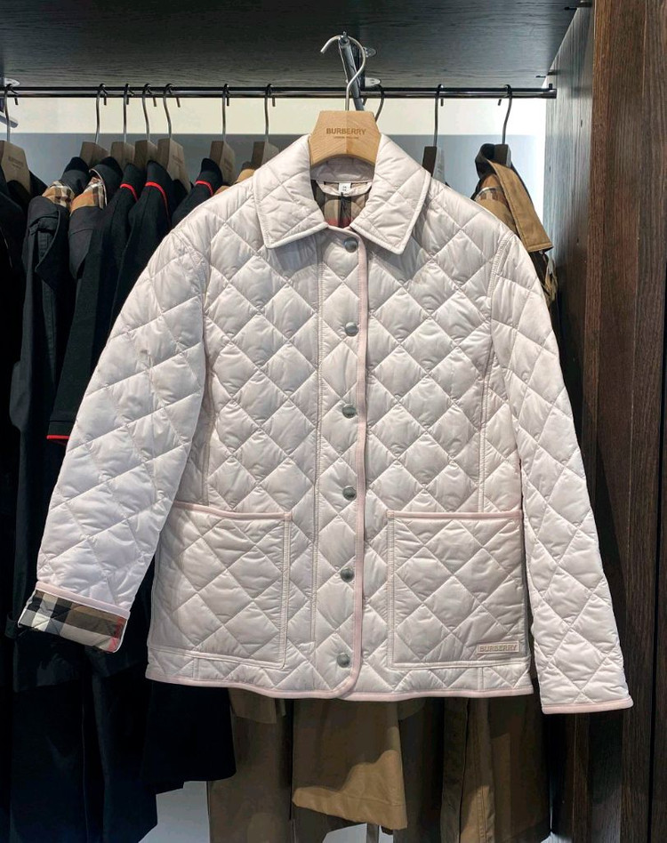 버버리 Dalry 퀼팅 자켓 연핑크--6