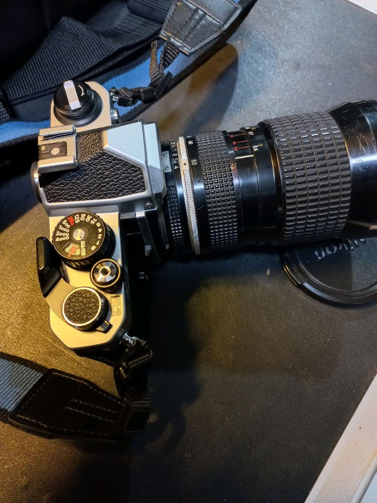니콘 FM2 와 렌즈 니콘 MF 25mm-50mm 1:4 귀한 렌즈 필카 필름 카메라--4