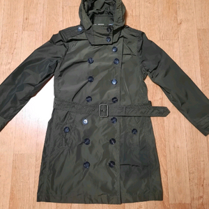 100%정품새상품급5회착용)버버리 브릿 후드 방수 트렌치코트, 올리브 카키색, 66사이즈