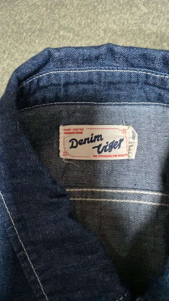 데님타이거 샴브레이셔츠 라지--0