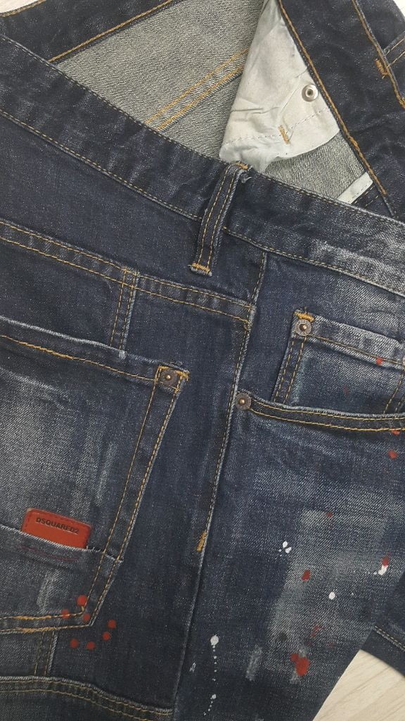 디스퀘어드2(사방스판) 레드패치 이태리진 34인치(No.105)거의새바지!--0