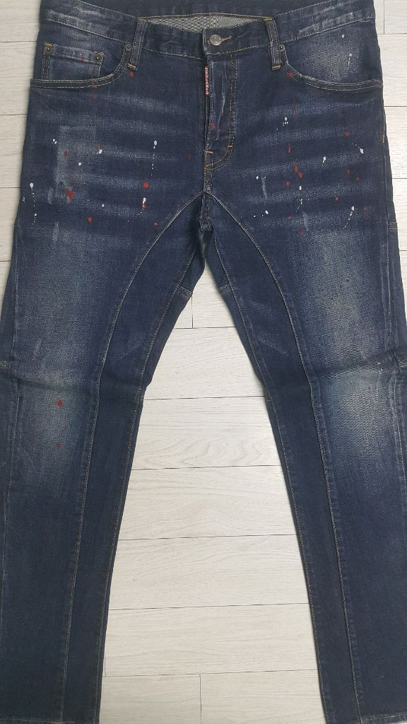 디스퀘어드2(사방스판) 레드패치 이태리진 34인치(No.105)S급! 드라이완료!--0