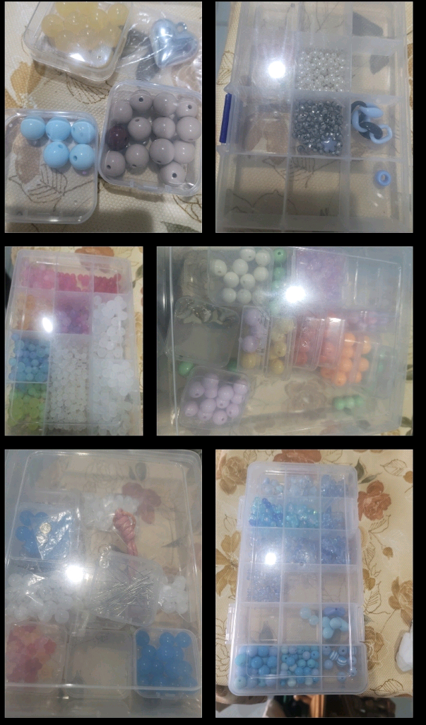 구슬 비즈공예 세트,보관함 포함 전부--9