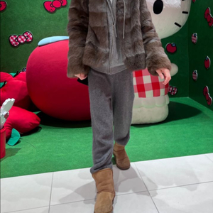 EMBA 호리젠탈 리얼 밍크 자켓