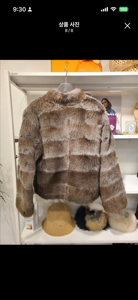 EMBA 호리젠탈 리얼 밍크 자켓--1