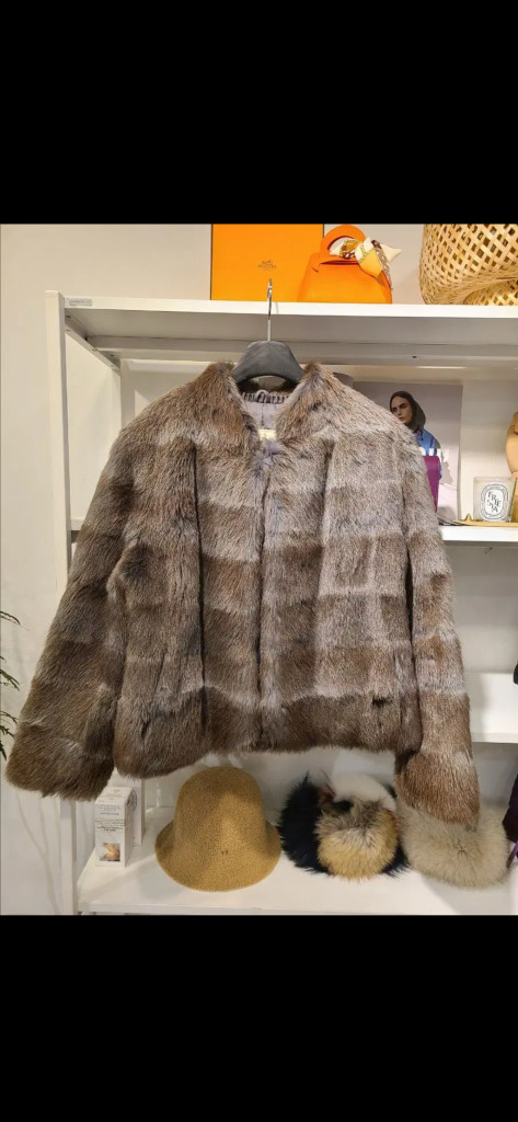 EMBA 호리젠탈 리얼 밍크 자켓--2