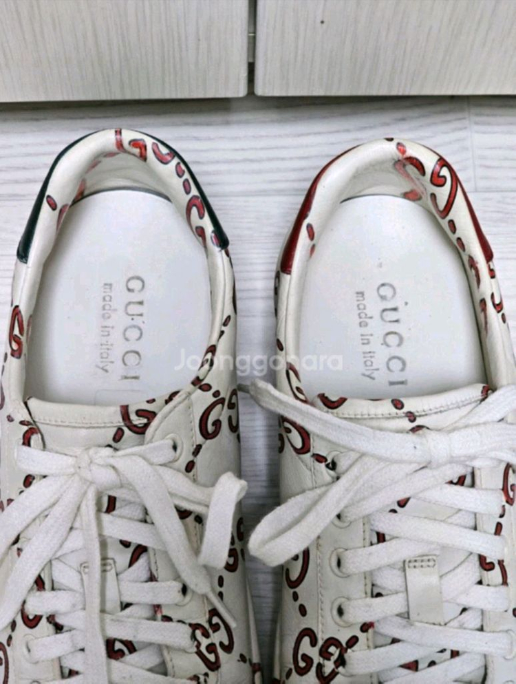 정품 남성 구찌 GG로고 프린터 스니커즈 260mm 이미지