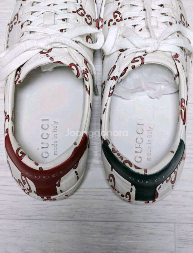 정품 남성 구찌 GG로고 프린터 스니커즈 260mm 이미지