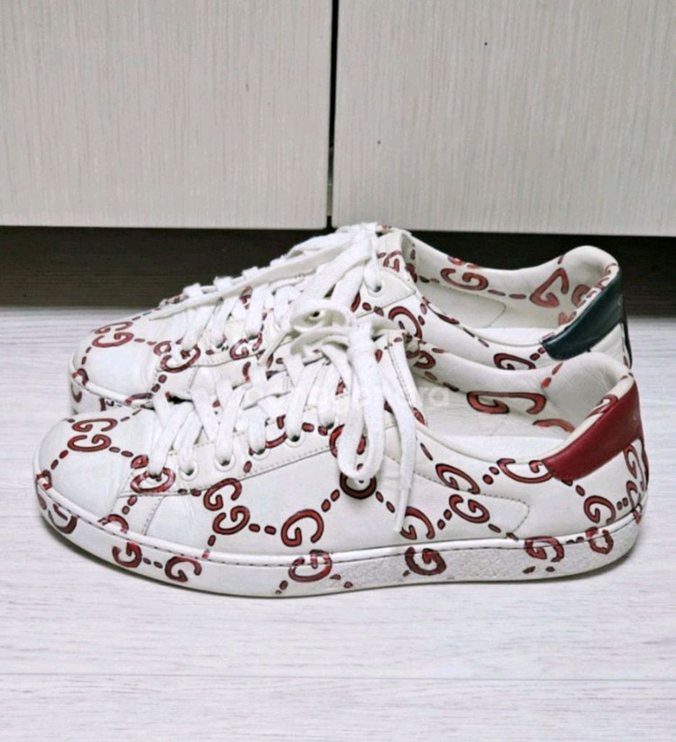 정품 남성 구찌 GG로고 프린터 스니커즈 260mm 이미지