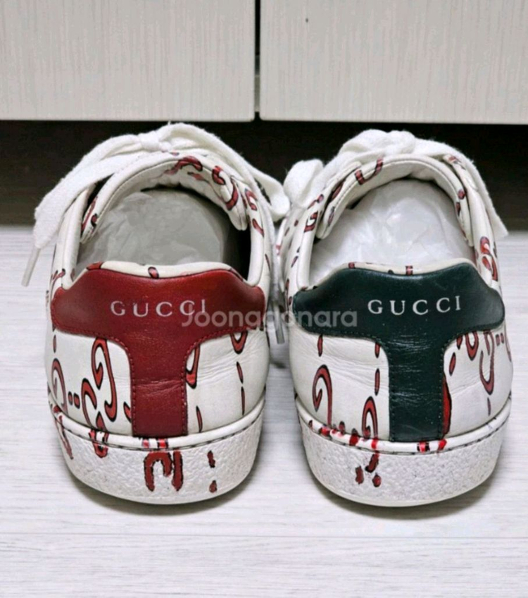 정품 남성 구찌 GG로고 프린터 스니커즈 260mm 이미지