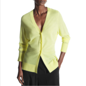 COS 코스 여성 울 브이넥 가디건 자켓 L