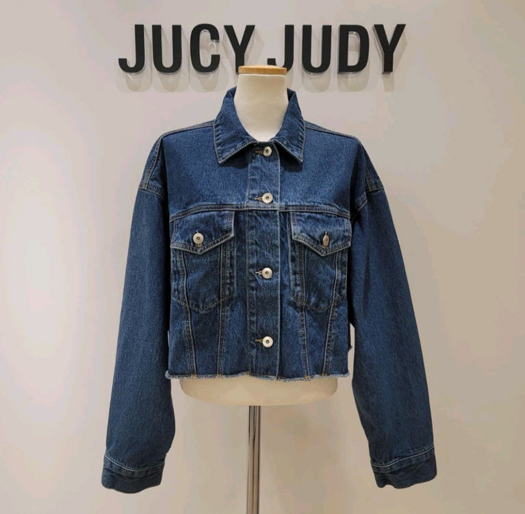 (새상품)쥬시쥬디 크롭 데님자켓 55~66사이즈--1