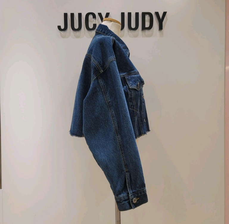 (새상품)쥬시쥬디 크롭 데님자켓 55~66사이즈--3