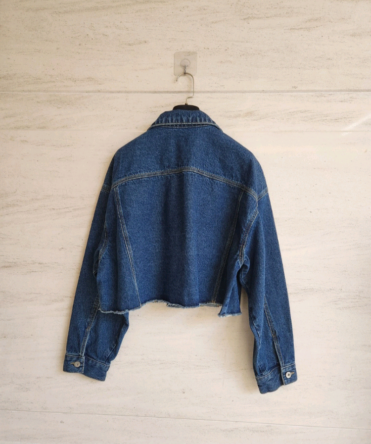 (새상품)쥬시쥬디 크롭 데님자켓 55~66사이즈--5
