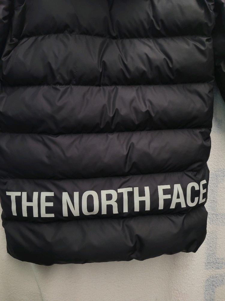 노스페이스 후드 롱패딩 아동 130 새상품급--3
