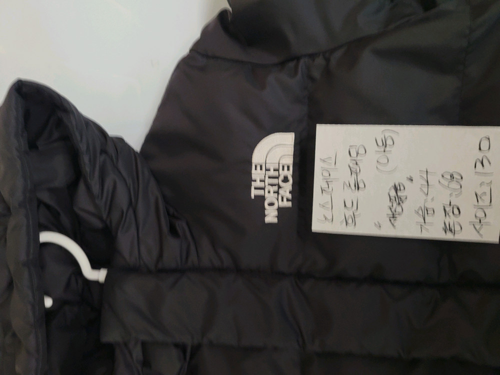 노스페이스 후드 롱패딩 아동 130 새상품급--7