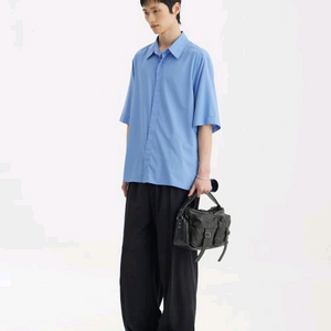 [M]유스 사이드 슬릿 하프 셔츠 삭스 블루 youth