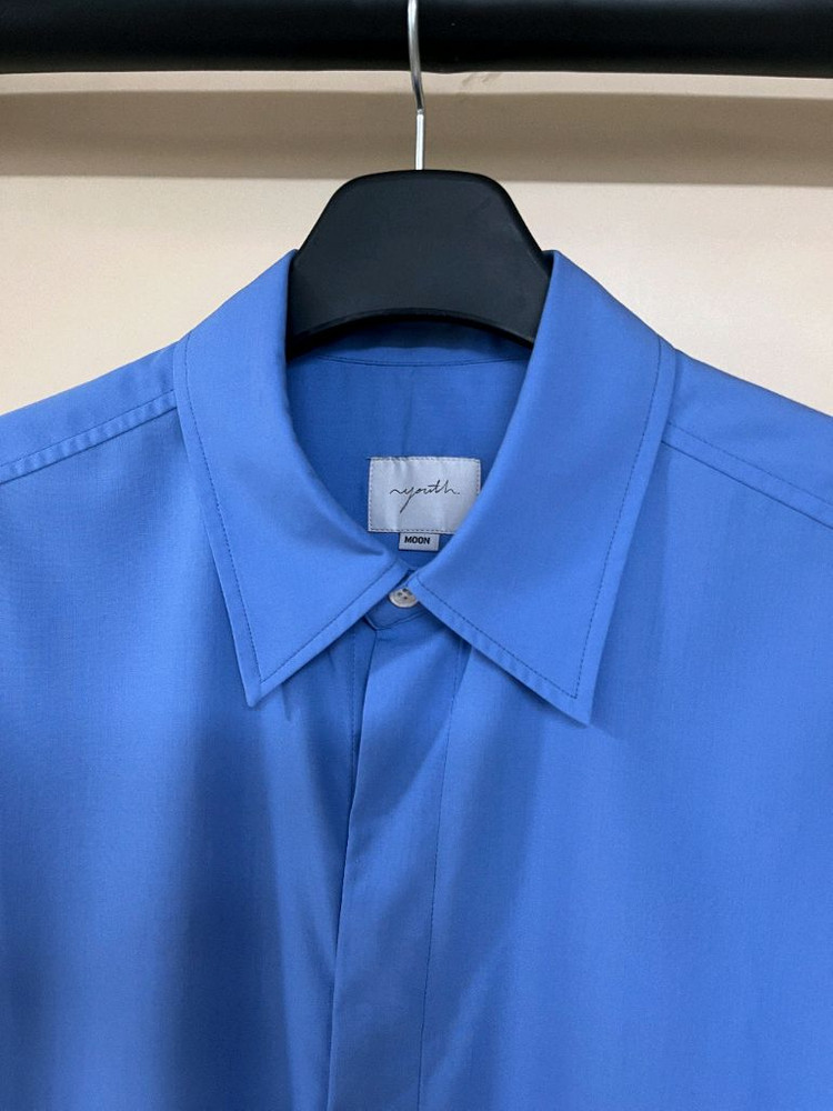 [M]유스 사이드 슬릿 하프 셔츠 삭스 블루 youth--6