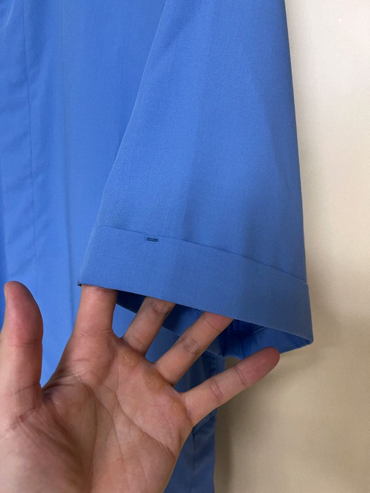 [M]유스 사이드 슬릿 하프 셔츠 삭스 블루 youth--8