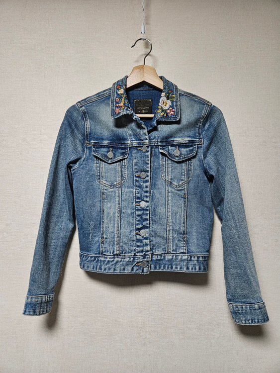 써스데이 아일랜드 플라워 자수 데님 자켓 44~55사이즈--3