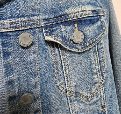 써스데이 아일랜드 플라워 자수 데님 자켓 44~55사이즈--8