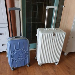 4륜케리어하드케이스+기내용4륜케리어2개합저렴하게5만원그외구두솔등등덤