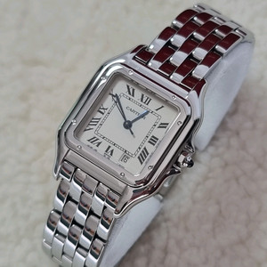 까르띠에 팬더 스틸 미디움 M 쿼츠 남녀공용 시계 04년