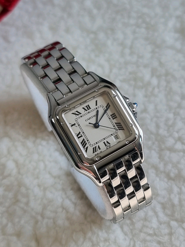 까르띠에 팬더 스틸 미디움 M 쿼츠 남녀공용 시계 04년--1