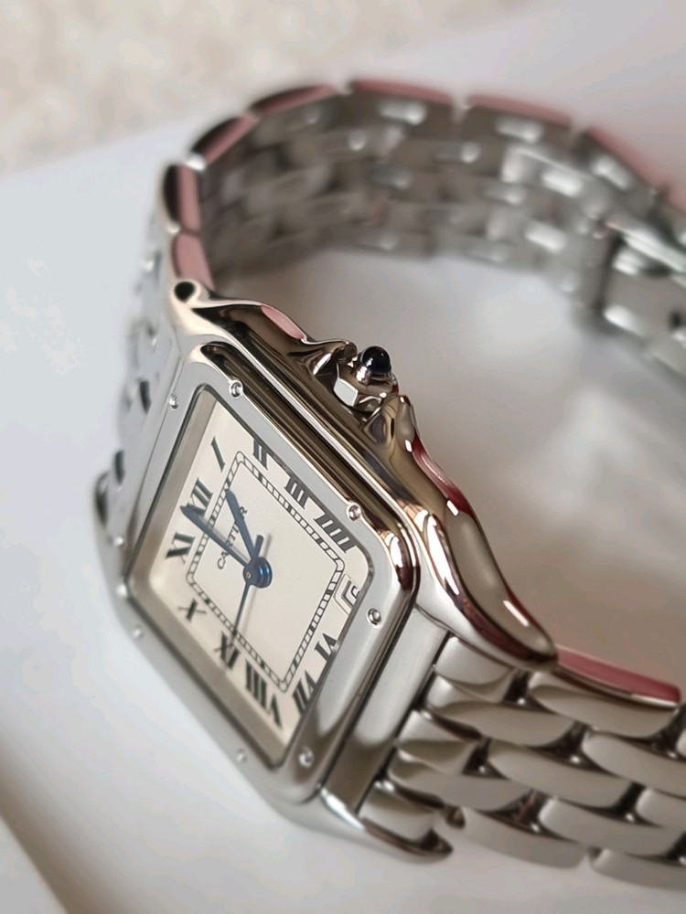 까르띠에 팬더 스틸 미디움 M 쿼츠 남녀공용 시계 04년--2