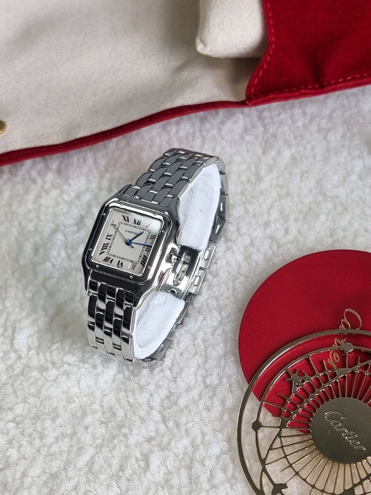 까르띠에 팬더 스틸 미디움 M 쿼츠 남녀공용 시계 04년--3