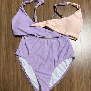 Allas Company 투톤 퍼플 모노키니