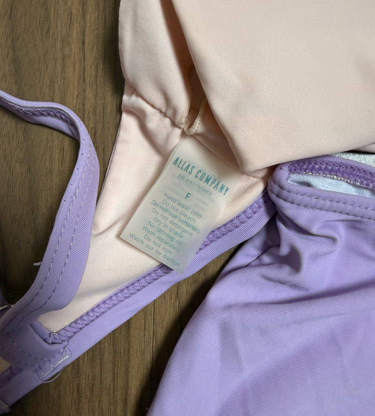 Allas Company 투톤 퍼플 모노키니--2