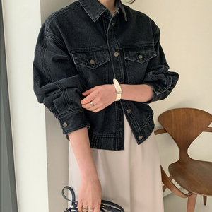 르꼬르망 데님 블루종 자켓