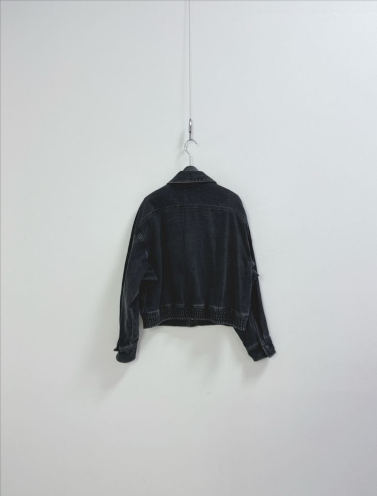 르꼬르망 데님 블루종 자켓--6