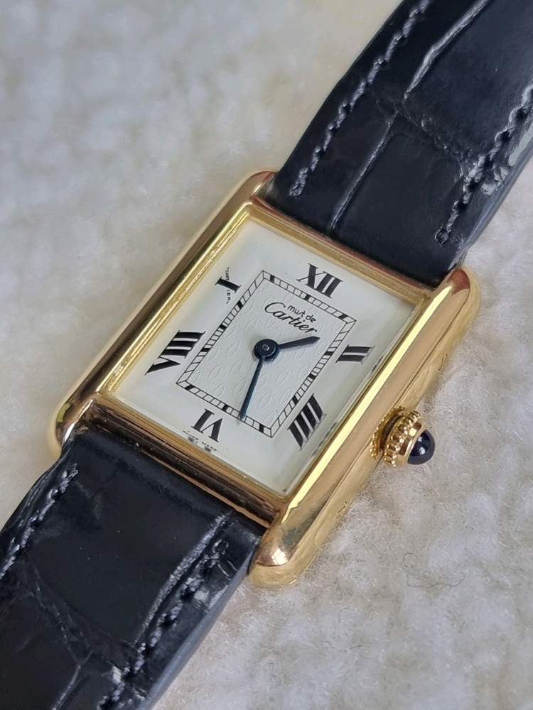 까르띠에 빈티지 탱크머스트 SM 디버클 여성 시계 99년대--1