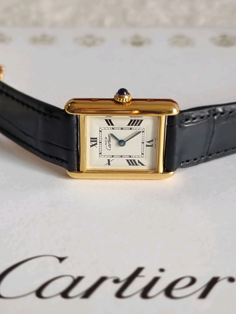 까르띠에 빈티지 탱크머스트 SM 디버클 여성 시계 99년대--2