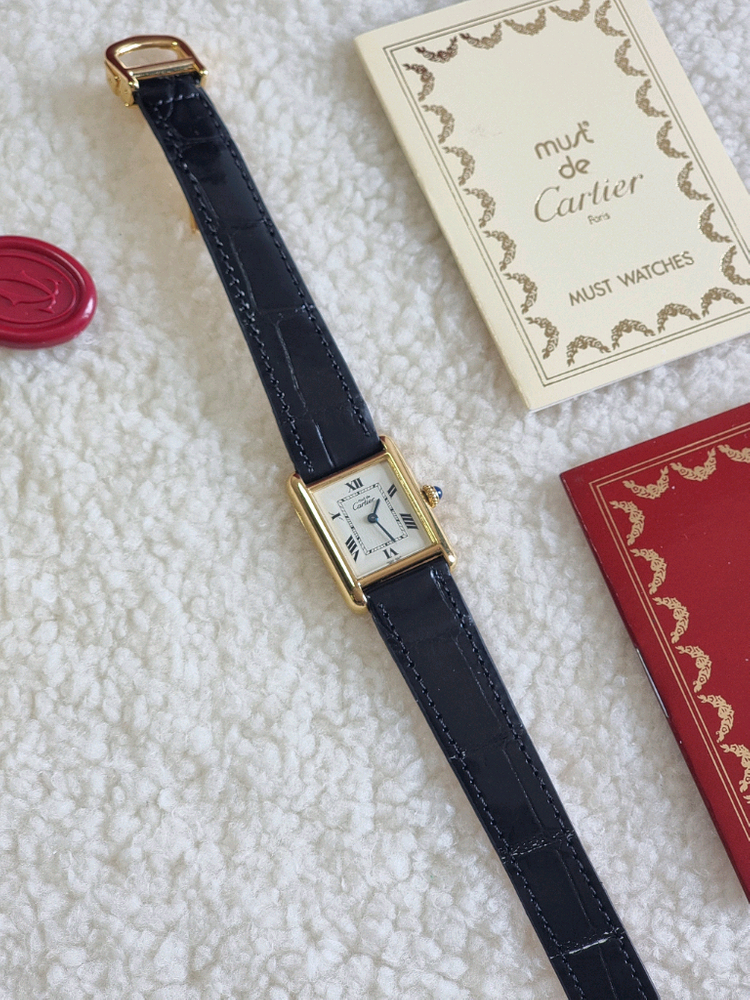 까르띠에 빈티지 탱크머스트 SM 디버클 여성 시계 99년대--3