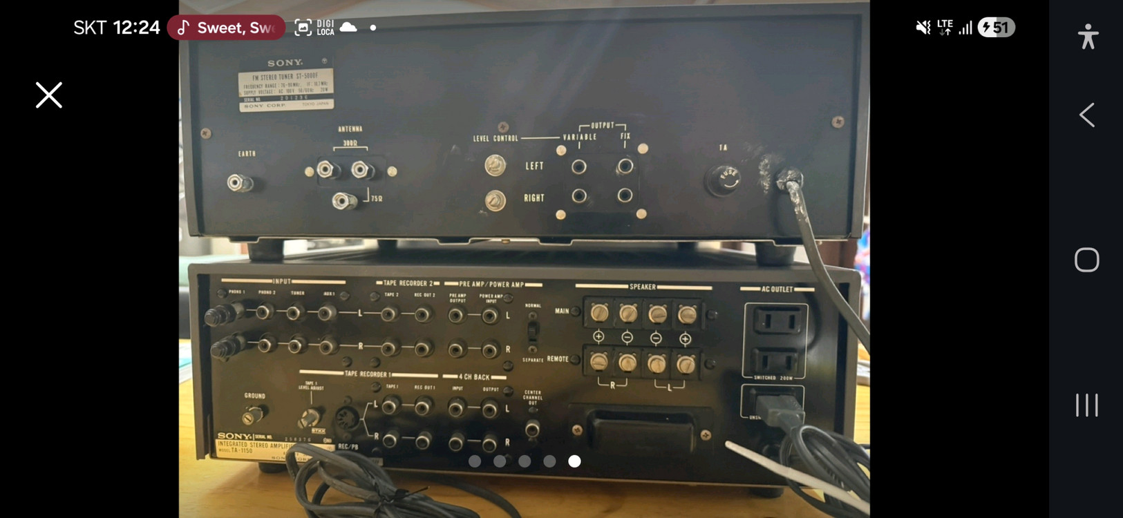 소니 TA-1150 인티앰프,소니 ST-5000F 튜너 팝니다--3