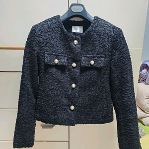 스프링 쟈가드 진주 버튼 럭셔리 트위드 쟈켓