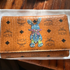 MCM 비세토스 토끼 반지갑 브라운