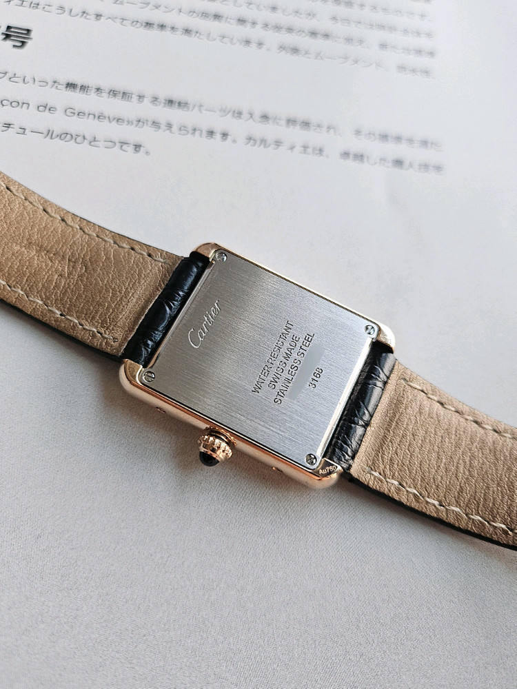 까르띠에 탱크솔로 로즈골드 스몰--3