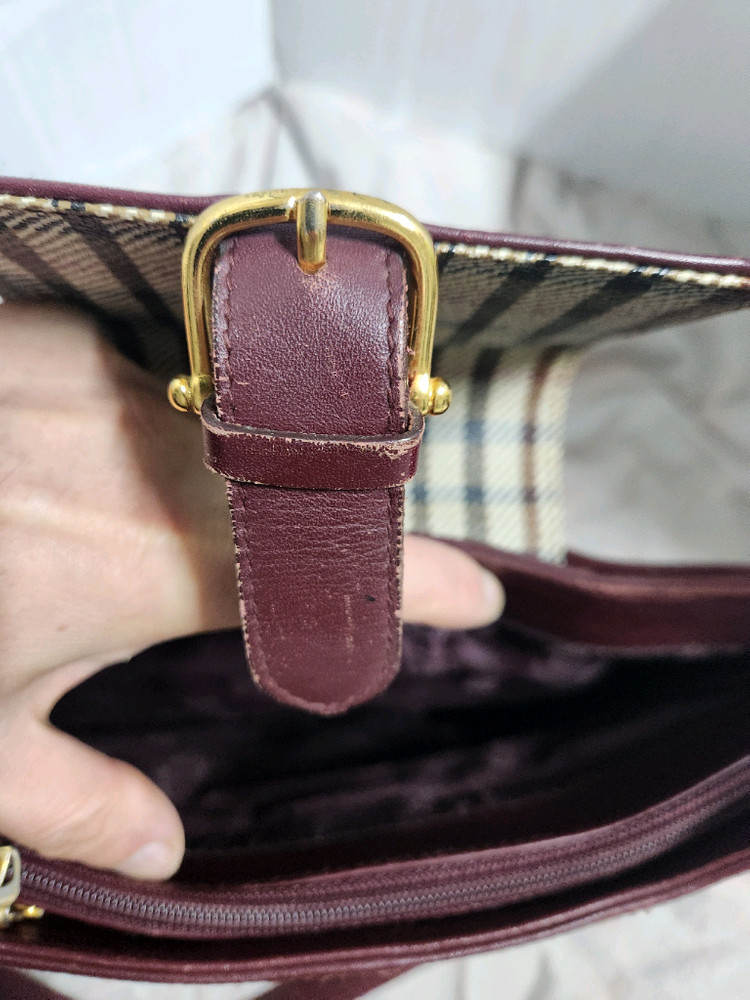 체크 패턴 숄더백 닥스--2