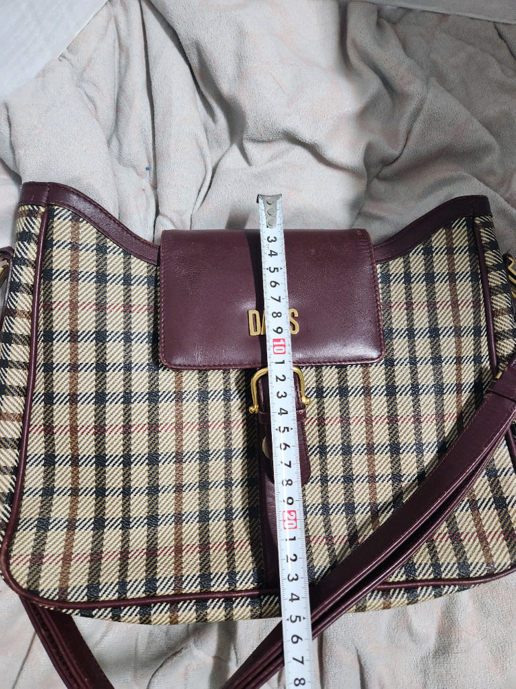 체크 패턴 숄더백 닥스--5