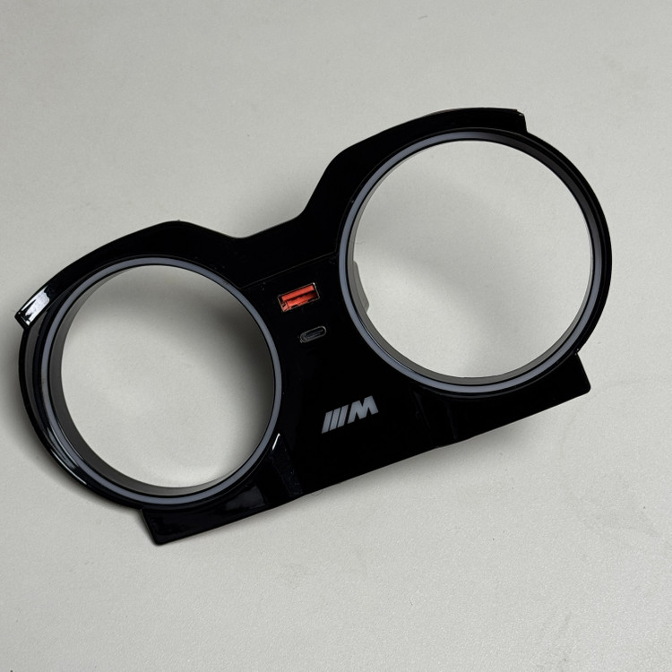 BMW 18-24 X3 X4 G01 G02 컵홀더 엠비언트 LED 조명 시거잭 USB 튜닝 DIY M로고 새상태--1
