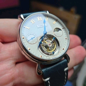 티셀 리얼 뚜르비옹 남자 가죽 시계