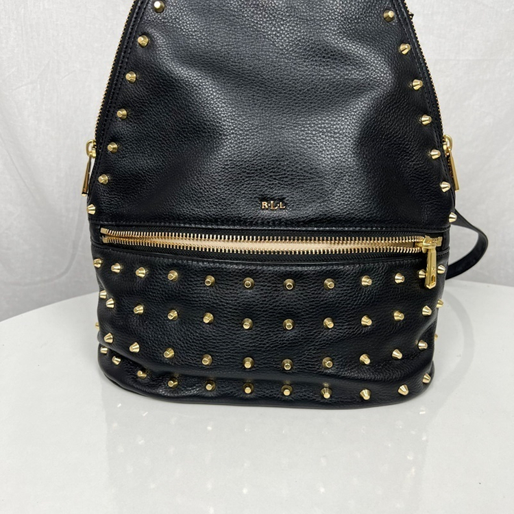 RLL 레어 랄프로렌/가죽 백팩 블랙 폴로 가방/라덴 이미지