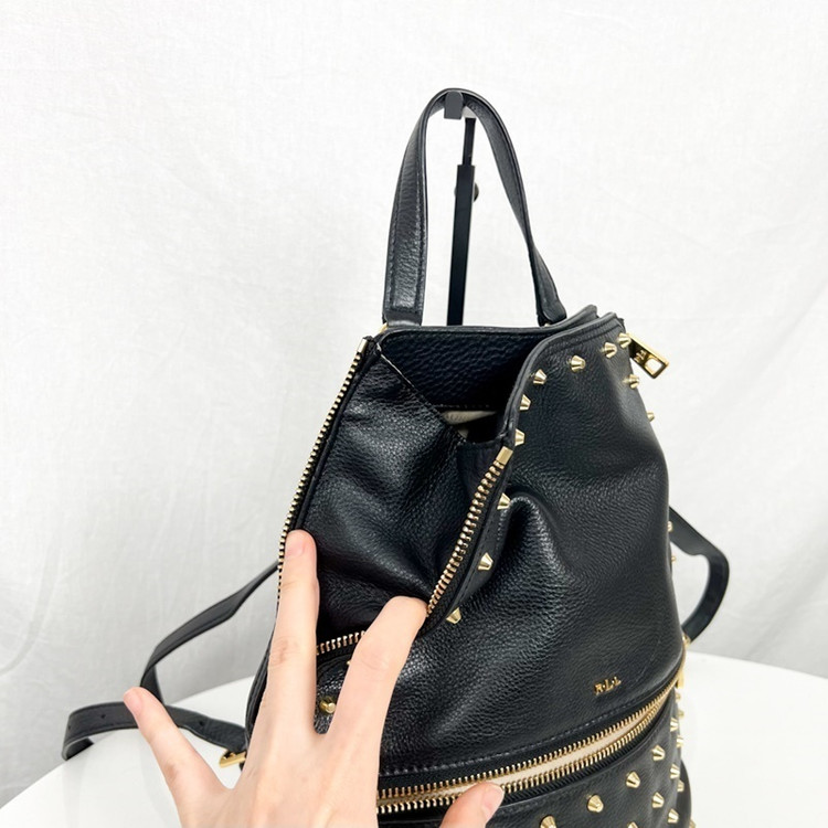 RLL 레어 랄프로렌/가죽 백팩 블랙 폴로 가방/라덴 이미지