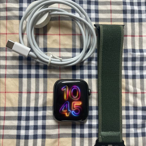 애플워치7스테인리스 45mm 그래파이트