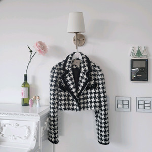 하운드체크 예쁜 트위드자켓(반택포)